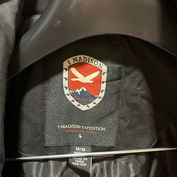 1 Madison Expedition Heritage Collection Woman Black Parka Hooded Coat-Preowned - Picture 3 of 11